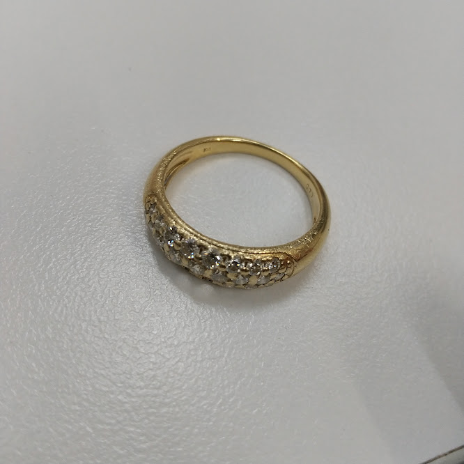 K18のメレダイヤリングをお買取り致しました！